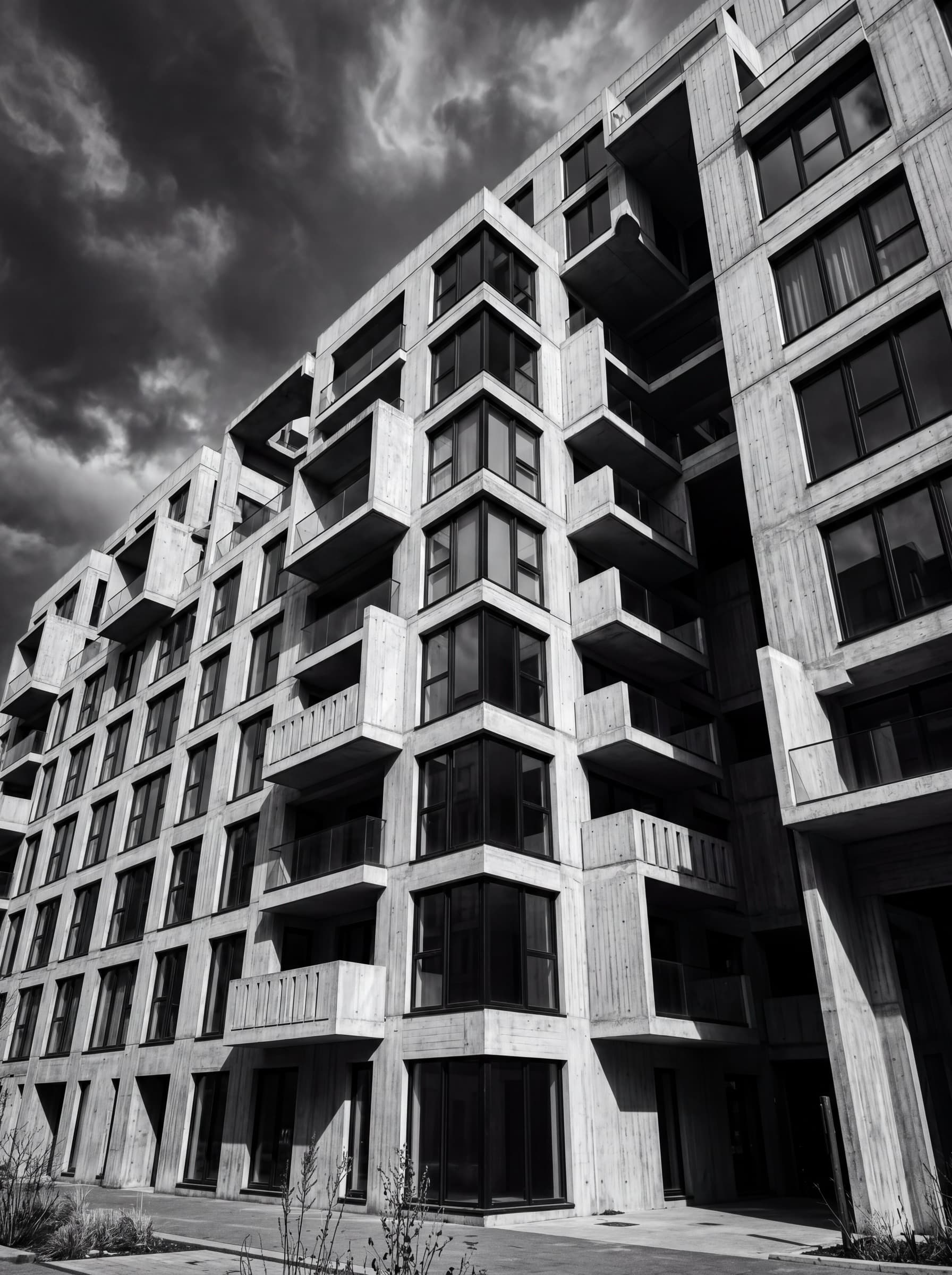 Façade résidentielle contemporaine